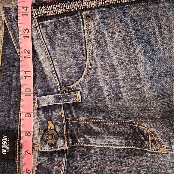 hudson Luna Crop Super Skinny Glam Beaded Jeans - Picture 5 of 10